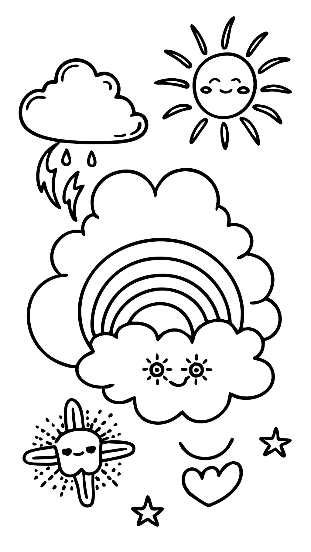 coloring pages for clouds